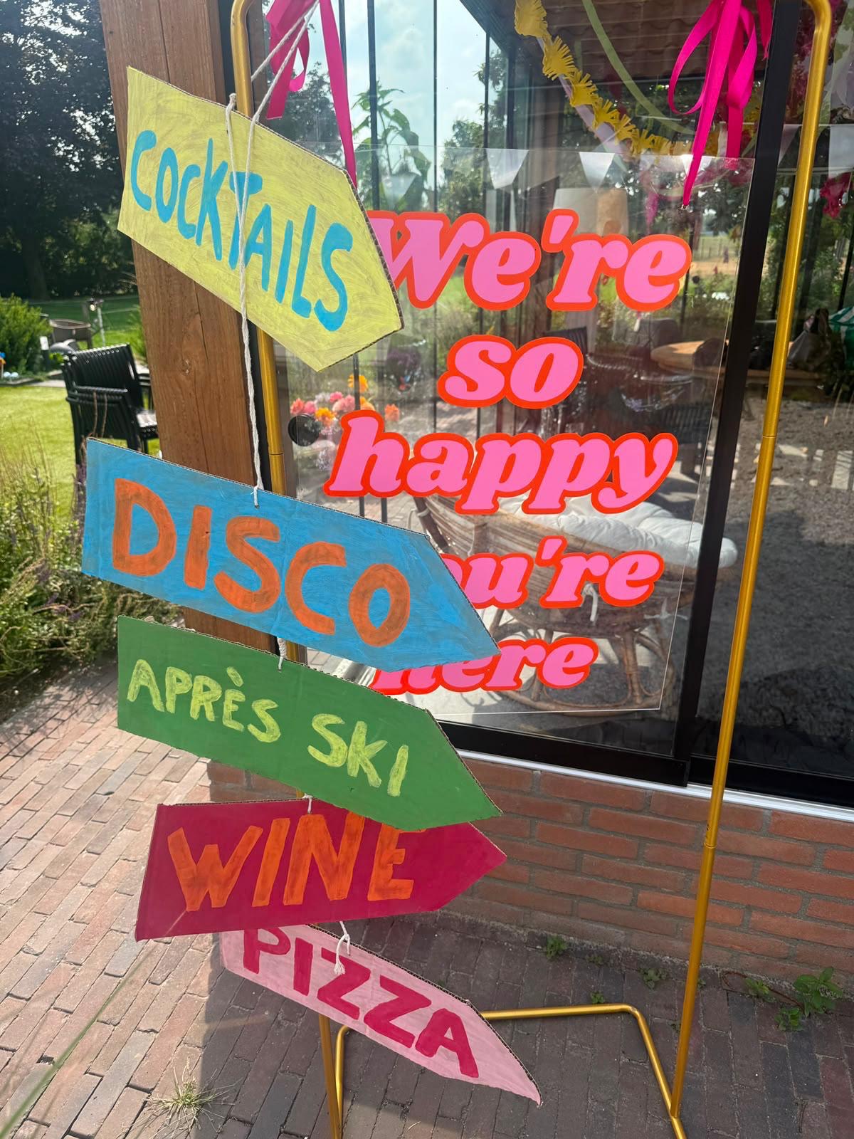 Feestborden voor het vrijgezellenfeest